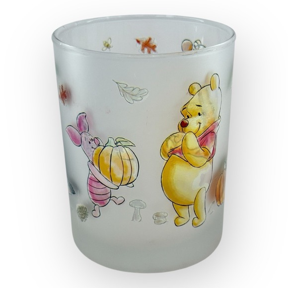 Disney Winnie the Pooh & Friends Frosted Low Ball Glasses Autumn Spring Set of 2 - Picture 7 of 10